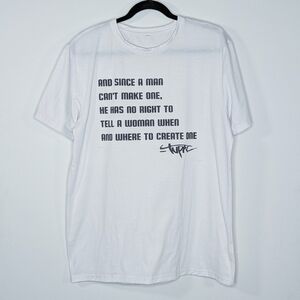 Tupac Keep Ya Head Up Music Lyrics Quote Short Sleeve Graphic T-Shirt White L‎